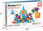 PicassoTiles 101 Piece Magnetic Tiles Building Set con Car & Bag Ages 3+