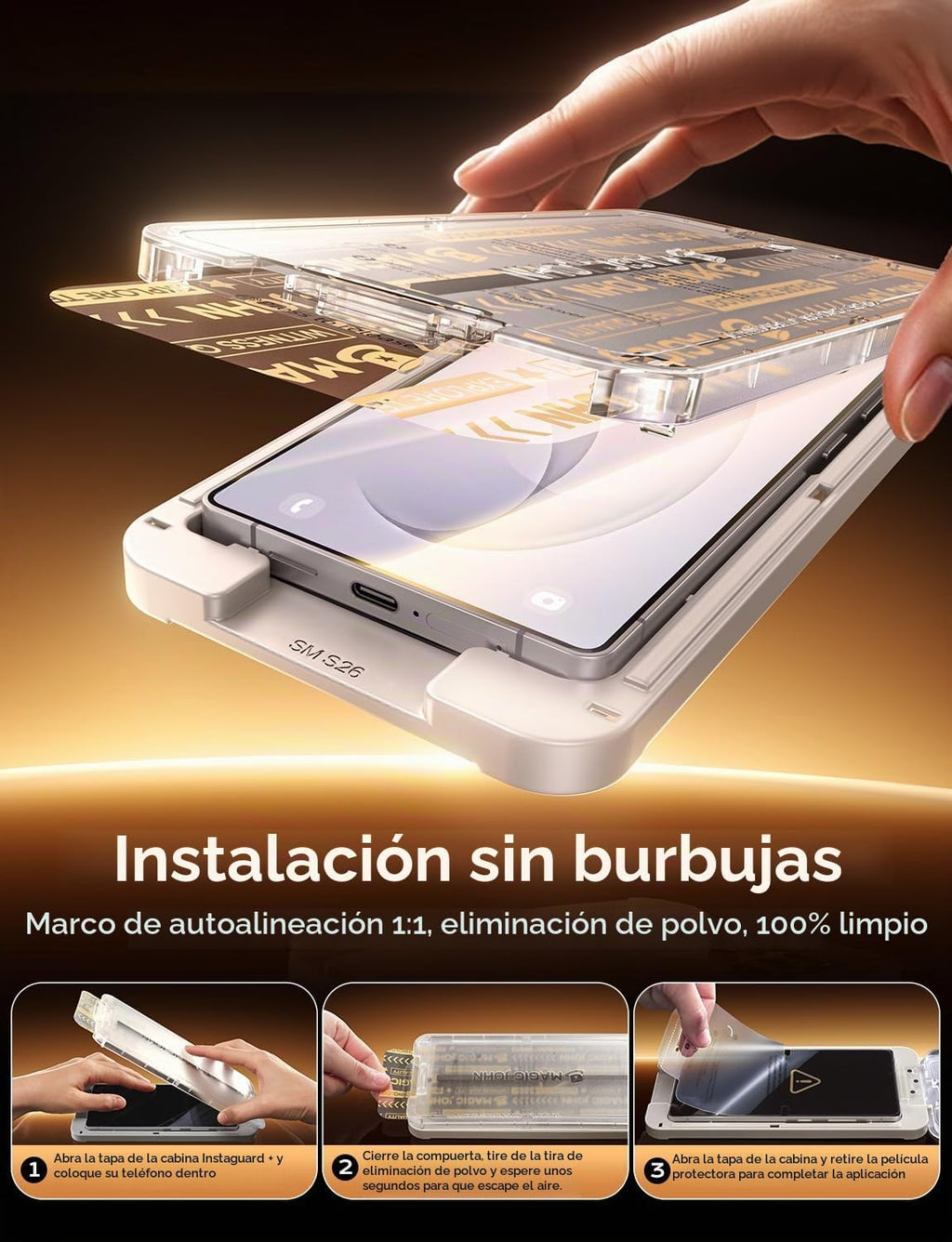 MAGIC JOHN - Protectores de pantalla para Samsung Galaxy S26 (no Ultra)