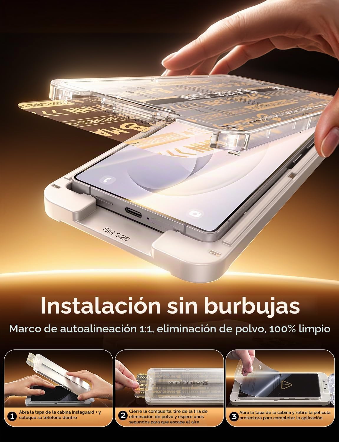 MAGIC JOHN - Protectores de pantalla para Samsung Galaxy S26 (no Ultra)