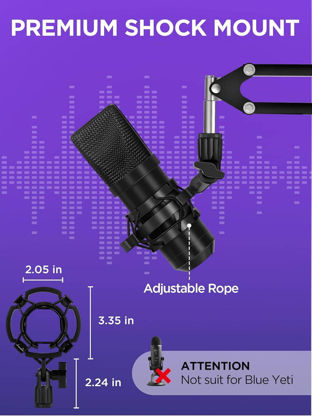 InnoGear Soporte de micrófono con brazo para micrófono Blue Yeti Hy...