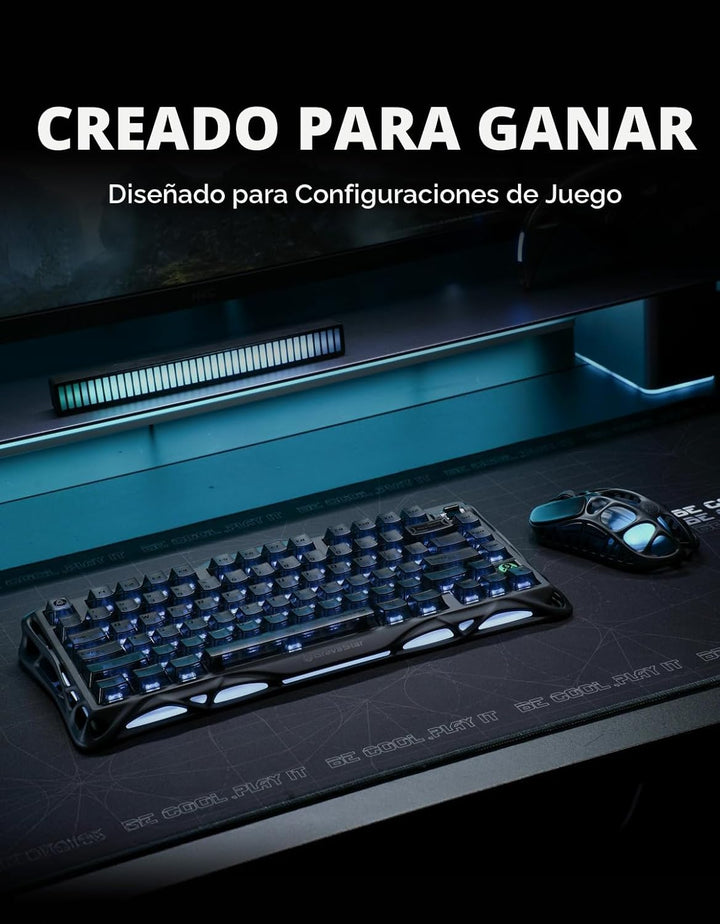 GravaStar Teclado mecánico inalámbrico Mercury K1 75%, teclado para...