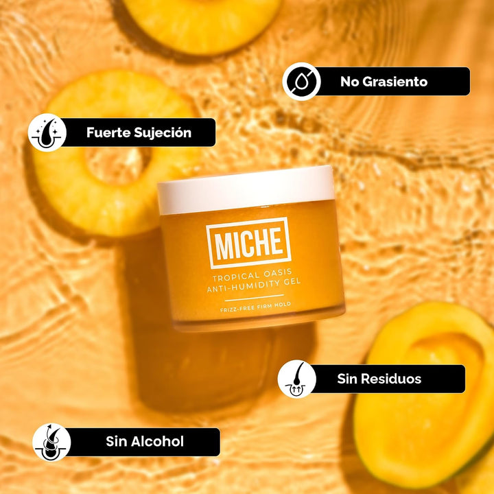 MICHE Gel para el cabello antihumedad sin encrespamiento de fijació...