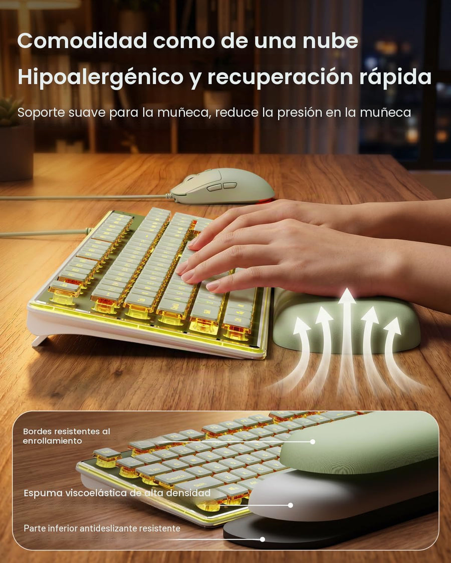 EWEADN GX710S Combo de teclado y mouse con cable con teclas de pudí...