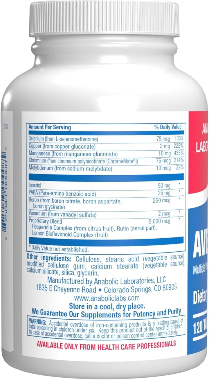 Multivitamínico para adultos 30 en 1 con hierro, rico en antioxidan...