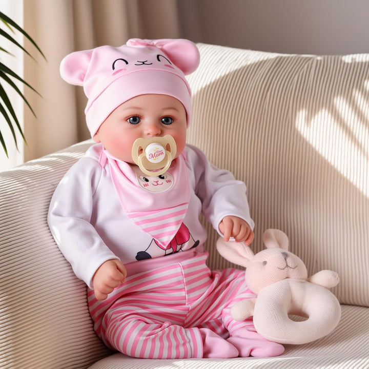 BABESIDE Drink and Wet Reborn Baby Dolls Girl - Muñeca de vinilo su...