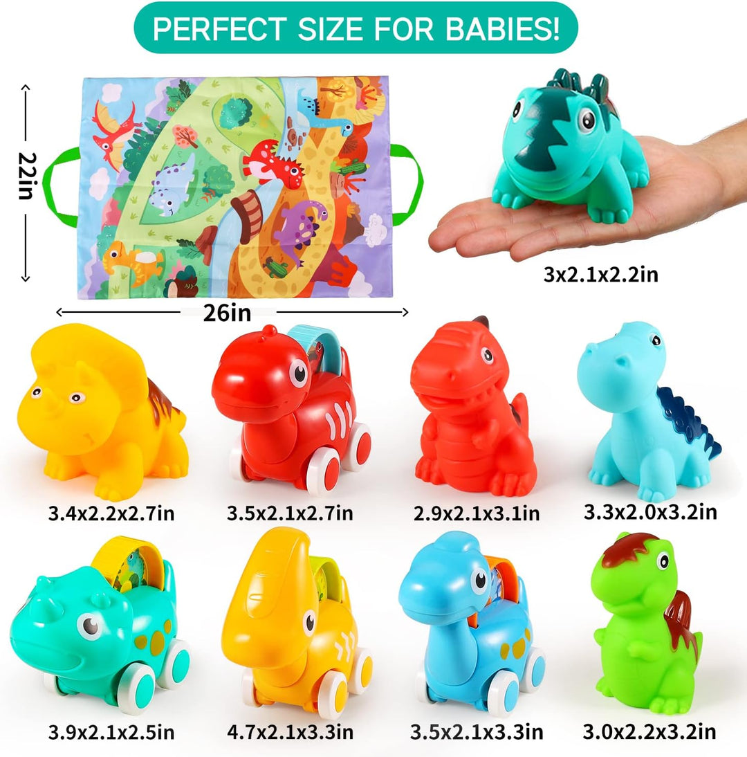 ALASOU 9 piezas de dinosaurios fantásticos juguetes de coche para n...