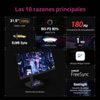ASUS ROG Strix 32\u201D 1440P USB-C Monitor curvo HDR para juegos (...