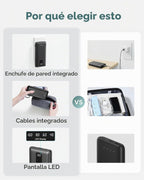 charmast Banco portátil 10000mAh del poder del cargador con el enchufe
