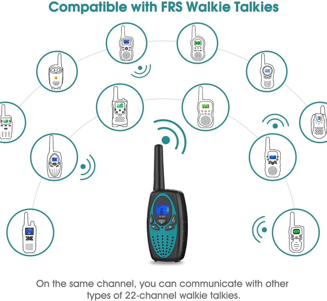 Topsung Walkie Talkies M880 para adultos (paquete de 2 azul)