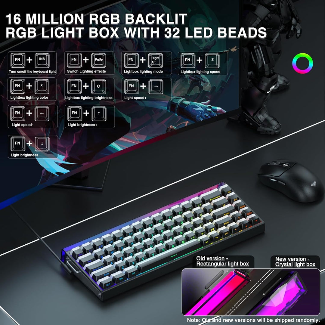 AULA Hero 68 HE 60% Teclado para juegos con cable, interruptor magn...