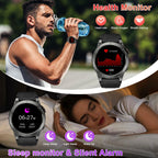 Reloj inteligente para hombre, rastreador de actividad física, GPS: relojes inteligentes militares para Android/iPhone Gps Watch 1.43 "AMOLED Hacer respuesta llamada Correr Relojes digitales para hombre, compatible con Samsung, monitor de corazón