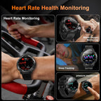 Reloj inteligente militar resistente para hombre con GPS, reloj AMOLED de seguimiento de fitness de 1.43 pulgadas con llamada Bluetooth, linterna/brújula, más de 170 modos deportivos, impermeable, reloj inteligente para hombre para Android iPhone