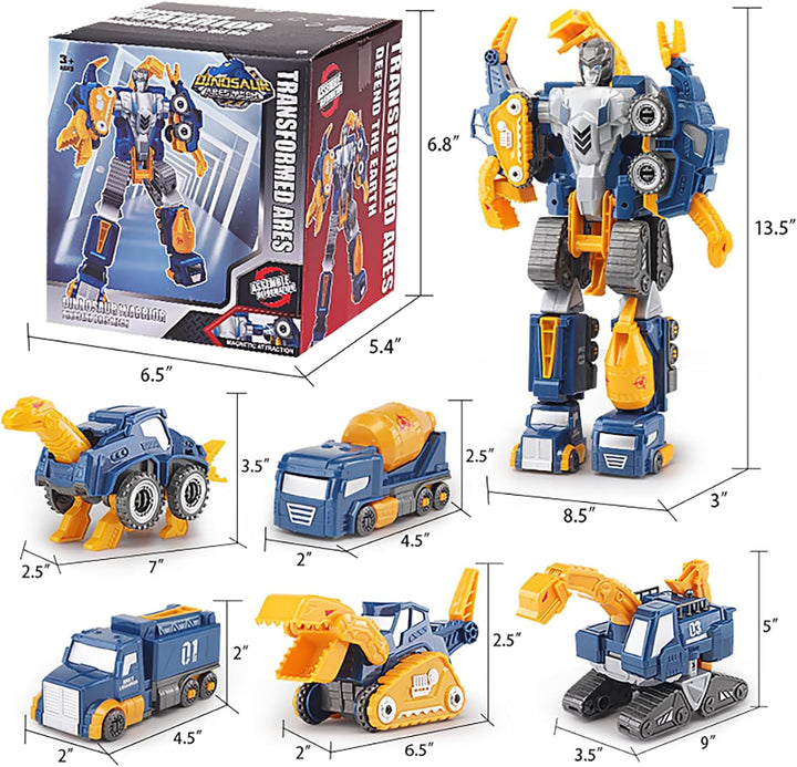 Fuzzy Pixie - Juguete transformable de dinosaurio para niños, robot...
