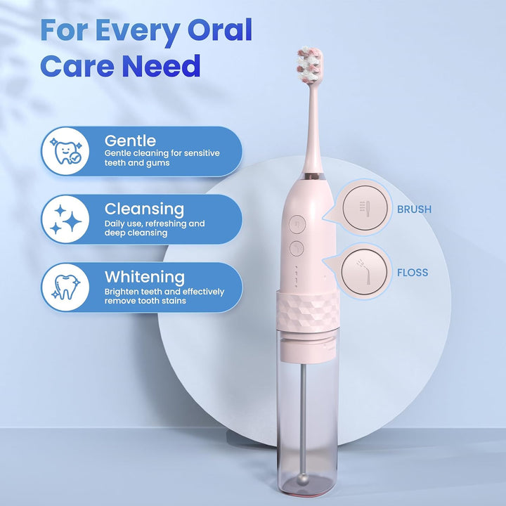 UNINGOPI Cepillo de dientes eléctrico con hilo dental de agua, kit...