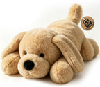 Golden Retriever de 3.3 libras con peso de animal de peluche, 21.5 pulgadas, almohadilla térmica para perros de peluche para calambres menstruales con almohadilla extraíble, bonito perro de