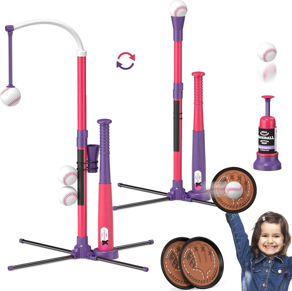 QDRAGON Juego de pelota 4 en 1 para niños de 3 a 5 años con juego de pelota