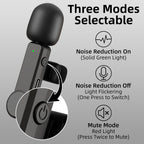 Mini micrófono inalámbrico para iPhone PC, USB tipo C Lavalier Lapel