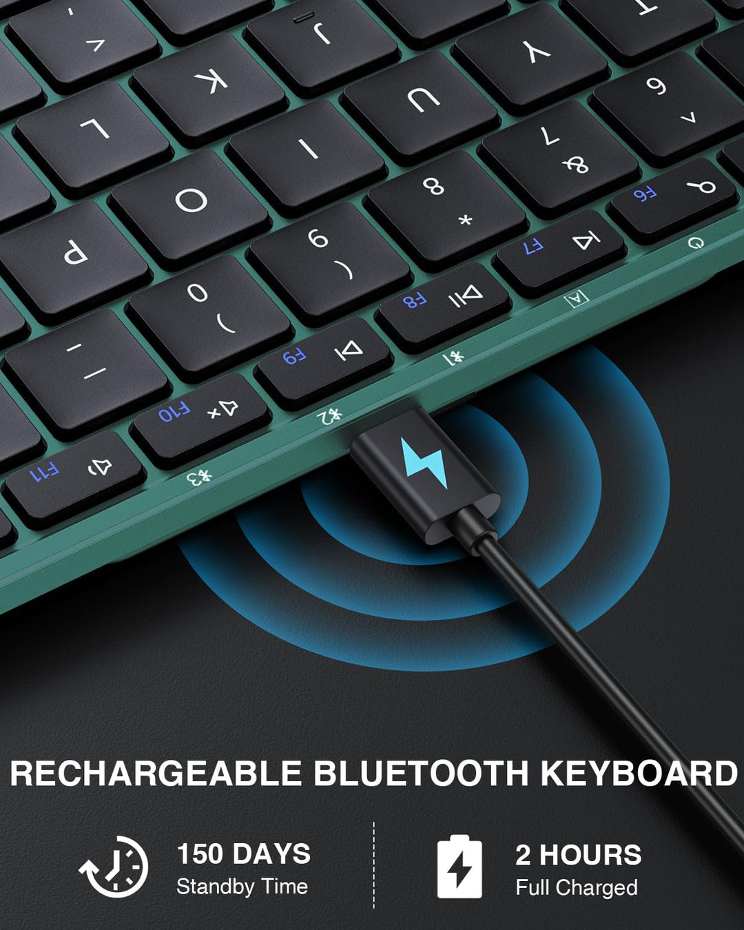 ProtoArc XK01 - Teclado Bluetooth plegable, teclado inalámbrico por...