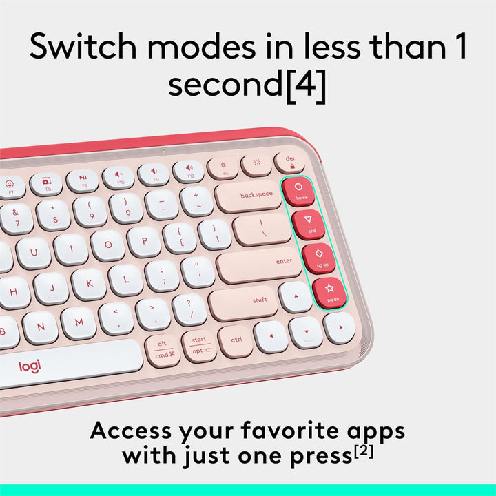 Logitech POP ICON Keys Teclado Bluetooth inalámbrico, escritura cóm...
