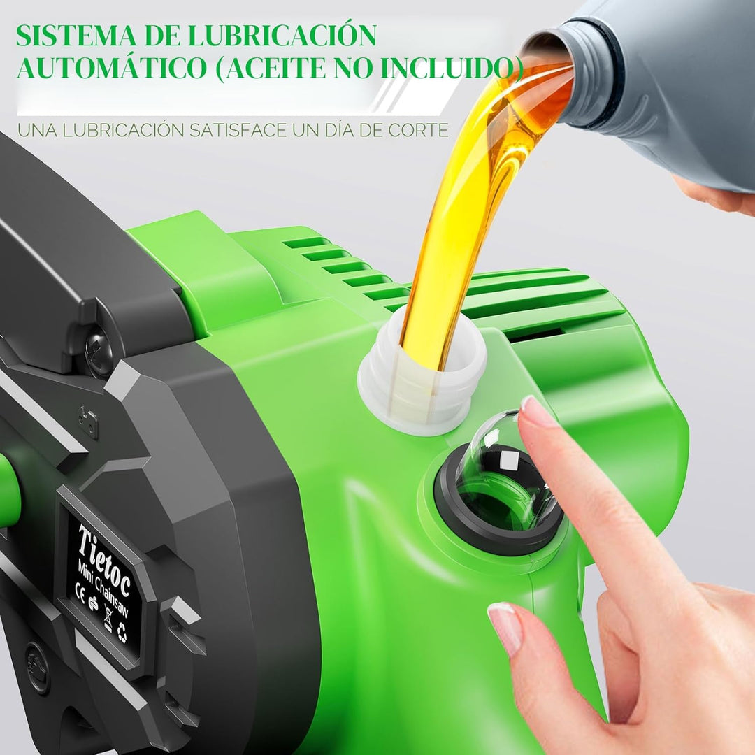Tietoc Motosierra eléctrica de 6 pulgadas, inalámbrica, funciona co...