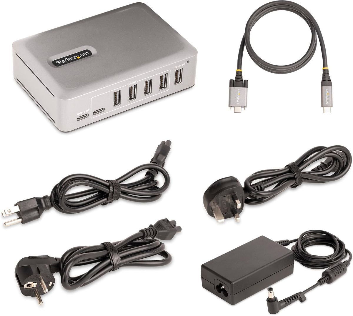 StarTech.com, 10G5A2CS-USB-C-HUB, hub USB 3.2 de 7 puertos, alimentado