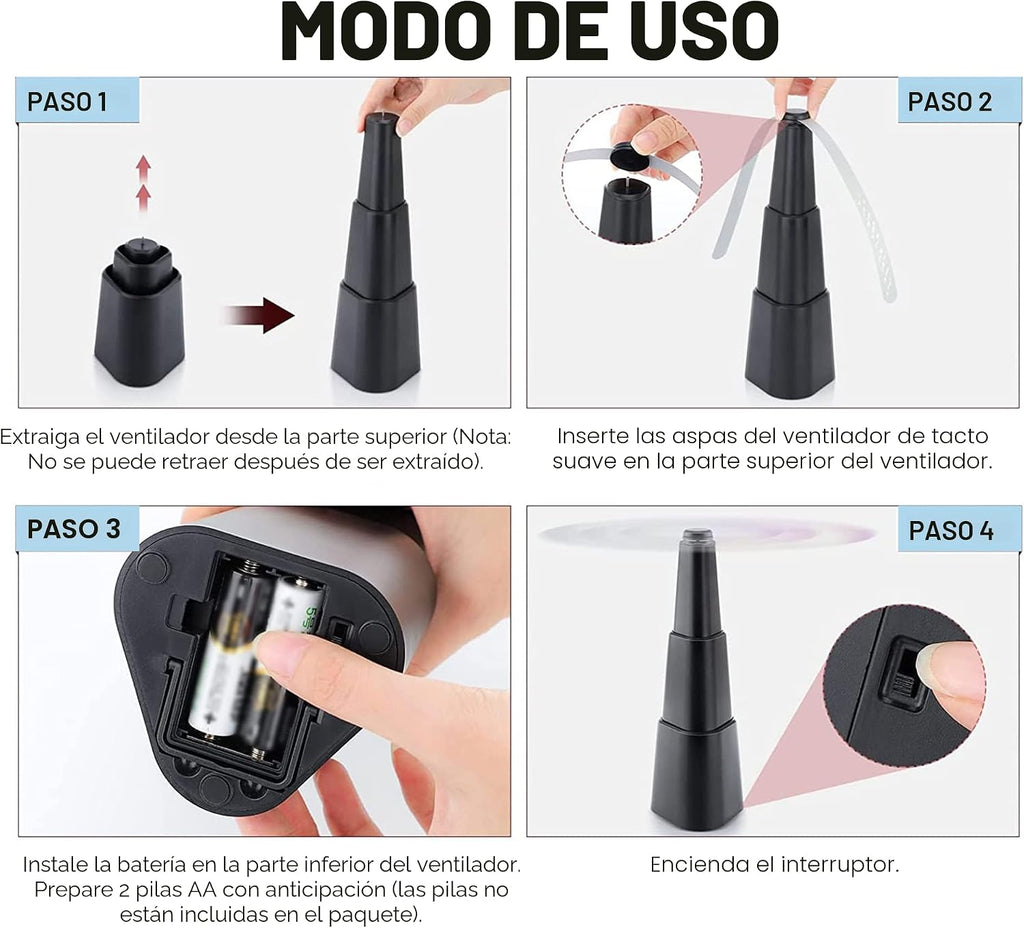 KTDRJN Ventiladores Antimoscas para Mesas, Comida Interior y Exteri...
