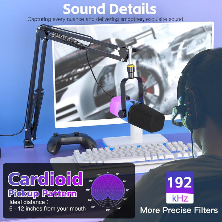 ZealSound Micrófono USB para Gaming, Micrófono de PC para Teléfono,...