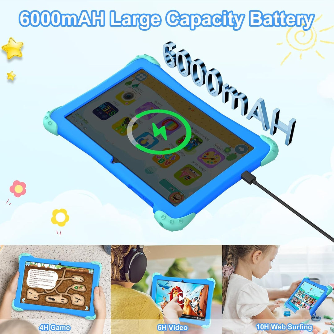 Tableta para niños Fivahiva de 10 pulgadas, tableta Android 15 para...
