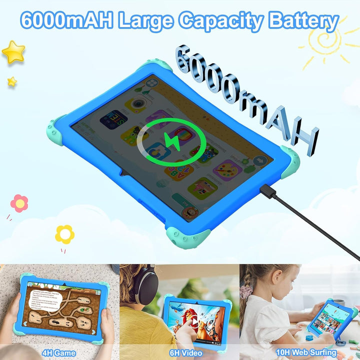 Tableta para niños Fivahiva de 10 pulgadas, tableta Android 15 para...