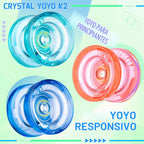 MAGICYOYO K2 - Yoyo profesional de cristal, paquete de 3, Yoyo sensible
