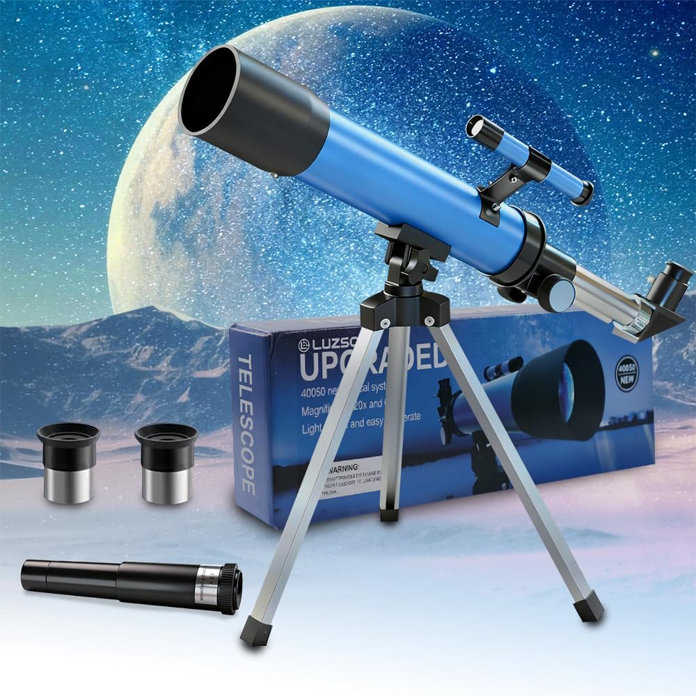Telescope para Kids, 50mm 100x Beginner Telescope con Tripod