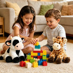 Yak - Juguetes de peluche con peso, almohada suave de felpa de vaca de 9