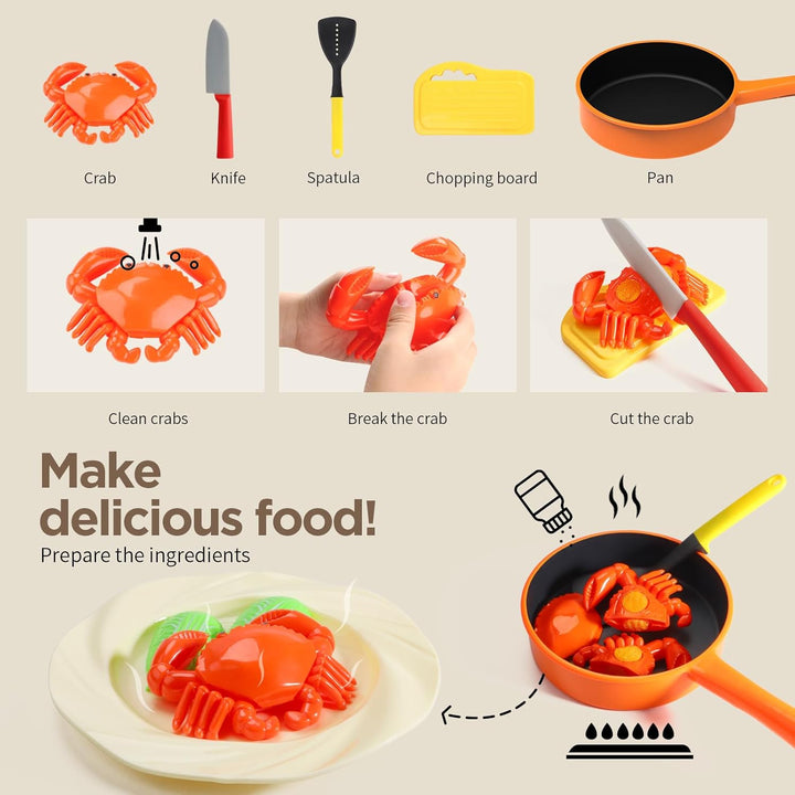 GILOBABY Accesorios de cocina para niños - Juego completo de juguet...