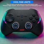 Controlador de juego inalámbrico para Android/iPhone/iPad/iOS/Tablet/Windows PC/Switch 2, Bluetooth Teléfono Móvil Gamepad con Joysticks Hall / Hall Triggers/Luces RGB/ Vibración/Giroscopio de seis