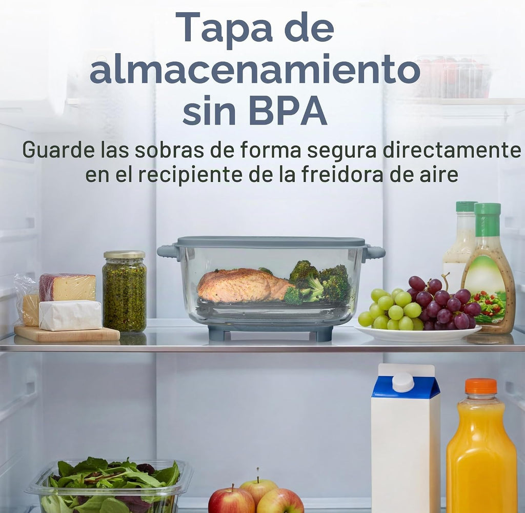 Chefman Crisp n' Go - Freidora de aire de vidrio de 4 cuartos de galón