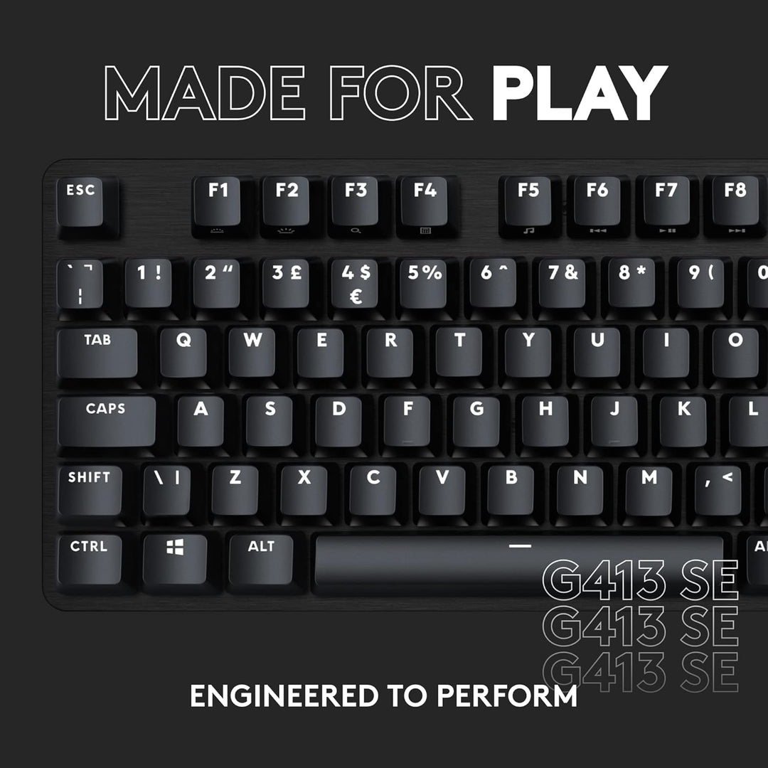 Logitech G 413 SE Teclado mecánico para juegos de tamaño completo,...