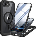 Miracase - Funda para iPhone 17e y iPhone 16e, teléfono de cuerpo completo con protector de pantalla de vidrio integrado, [magnético con MagSafe] a prueba de caídas militar 17 E/16 E cubierta