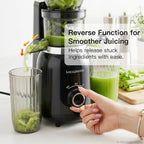 MEGAWISE Juicer frío de la prensa, 800W lento que mastican el Juicer para