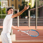 Raqueta de tenis profesional para adultos, 2 jugadores de 27 pulgadas, raqueta de tenis de velocidad aceptable para principiantes y profesionales con 3 pelotas de tenis, 2 amortiguadores de vibración,