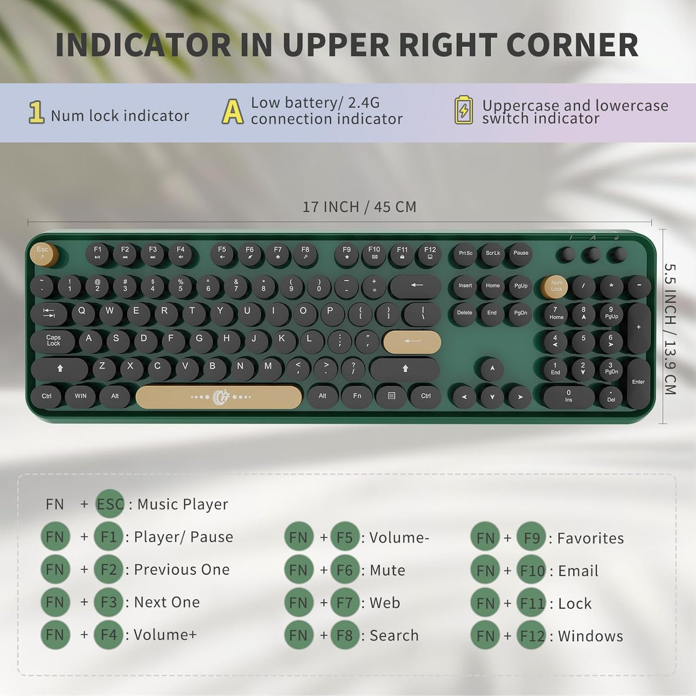FD Teclado y ratón inalámbricos | Lindo teclado y ratón coloridos c...
