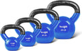 Yes4All - Juego de pesas rusas recubiertas de vinilo, set combinado para entrenamiento corporal completo, fuerza de agarre, flexiones y ejercicios con mancuernas
