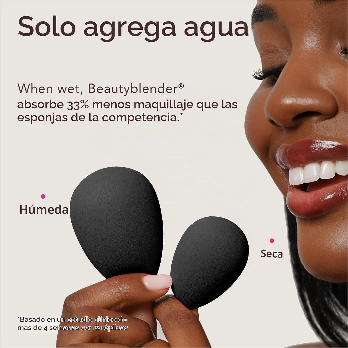 beautyblender® | Esponja de maquillaje Pro Blender | Mezcla bases líquidas, polvos y cremas | Aplicación sin manchas | Vegana, libre de crueldad | Fabricada en EE. UU