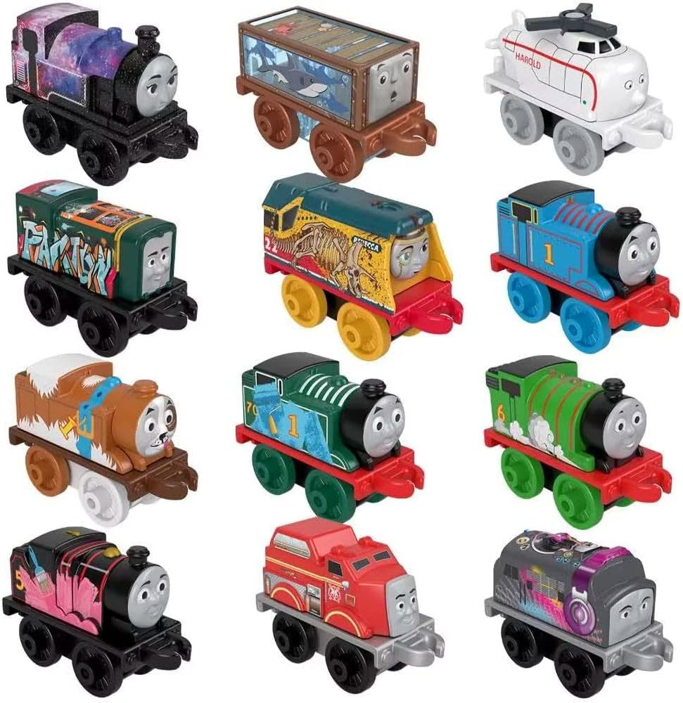 Thomas & Friends Minis JDF42 - Juego de 12 figuras de tren para ciegas