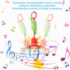Sealive Juguetes Musicales Sensoriales para Cochecito de Bebé de 4 Piezas, Sonajeros Suaves Colgantes de Felpa para Actividades, Juguetes para Cuna y Asiento de Auto para Bebés Niño y Niña