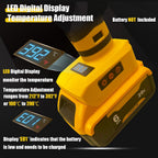 Pistola de pegamento sin cable para batería Dewalt 20V, pistola de pegamento caliente eléctrica portátil de tamaño completo de 100W de potencia eléctrica con temperatura digital ajustable