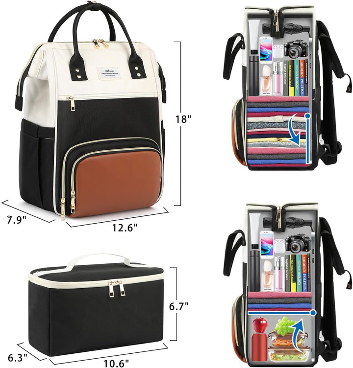 ETRONIK - Mochila de almuerzo, mochila para portátil de 17.3 pulgad...