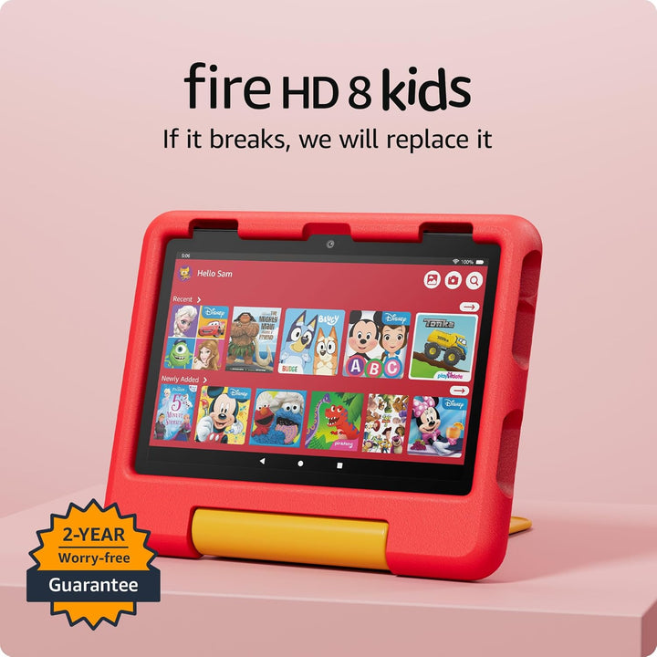 Tablet Amazon Fire HD 8 Kids (últ. modelo), de 3 a 7 años. Con bril...