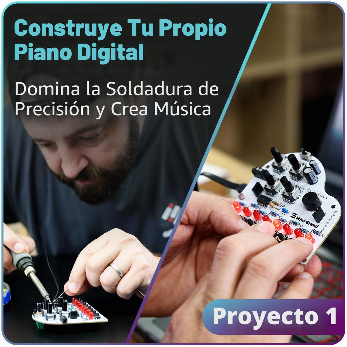 Kit de práctica de soldadura Testudo, arma 3 gadgets, compatible con Arduino