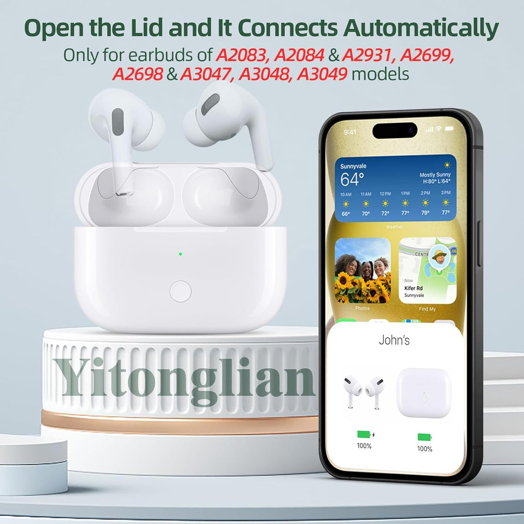 Funda de carga de repuesto para AirPods Pro de 1ª y 2ª generación -...