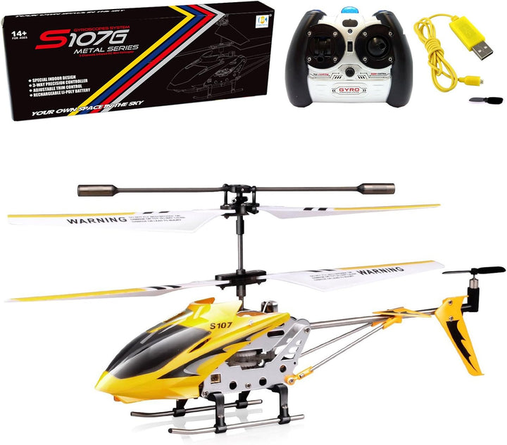 Cheerwing S107\/S107G Phantom 3.5 canales, minihelicóptero RC con g...